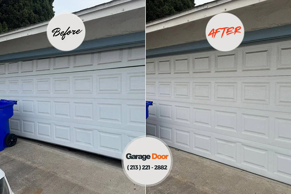 Before and after: garage door repair Chinook, MT